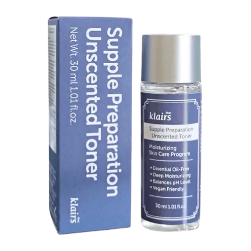 Nước hoa hồng Klairs Không Mùi Cho Da Nhạy Cảm Supple Preparation Unscented Toner