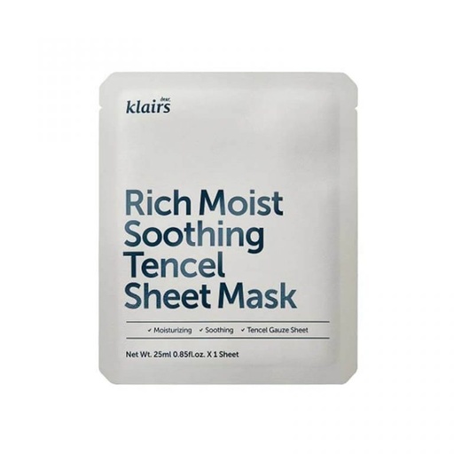 Mặt nạ dưỡng ẩm Klairs Rich Moist Soothing Tencel Sheet Mask 25ml